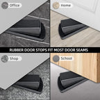 Door Stoppers, 4 Pack Premium Rubber Stoppers Wedge, Stops - Image 2