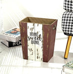 Small Wood Trash Can Wastebasket, Farmhouse Rectangular Garbage Can Waste Basket - Image 6