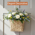 Wicker Hanging Basket, Woven Hanging Wall Basket - Image 3