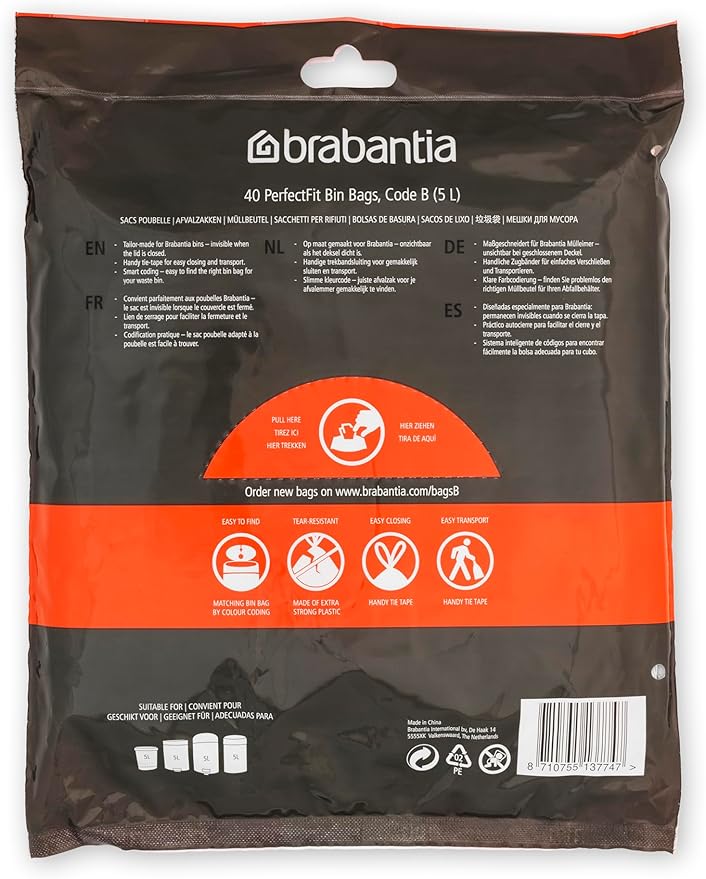 Brabantia PerfectFit Trash Bags Thick Plastic Trash Can Liners - Image 3