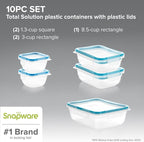 Snapware Plastic Total Solution 5-Pack Food Storage Containers Set, Leakproof & - Image 2