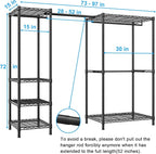 Ulif E10 Clothes Rack（With Stretchable Hanger Rod）Freestanding Clothing Racks - Image 2