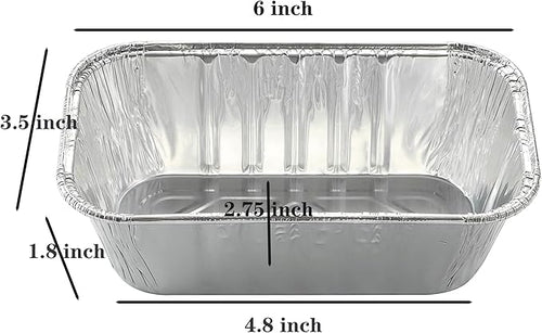 1Lb mini Loaf Pans Heavy Duty Disposable Aluminum Foil Bread Tins Standard Size - Image 2