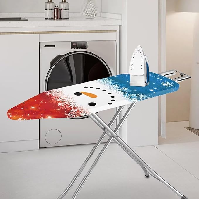 ZDCUSTOM Red Blue Snowman Ironing Board Cover 52"x13" Christmas Resist - Image 2