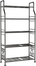 GIOTORENT Plant Stand Outdoor Indoor 5 Tier Metal Waterproof - 53.2" Plant Shelf for Patio, Balcony, Living Room, Large Capacity Tiered Plant Rack, Black - Image 6