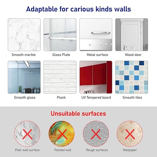 FACURY Large Adhesive Hooks 22Ib, Waterproof and Rustproof Wall Hooks - Image 6