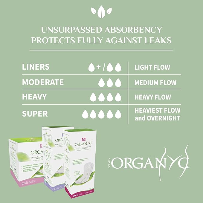 Organyc 100% Certified Organic Cotton Inside and Out Folded Panty Liner - Image 7