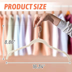 30 Pack Multicolor Velvet Shirt Hangers – Non-Slip Slim Flocked Hangers - Image 2