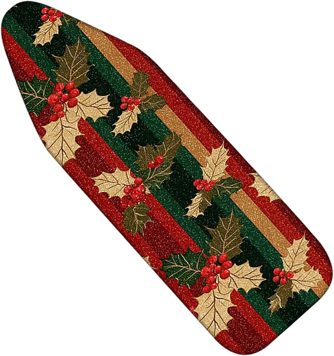 Nuxovilar Ironing Board Cover Winter Holly Pattern Polyester 15x54 Inches by Nuxovilar