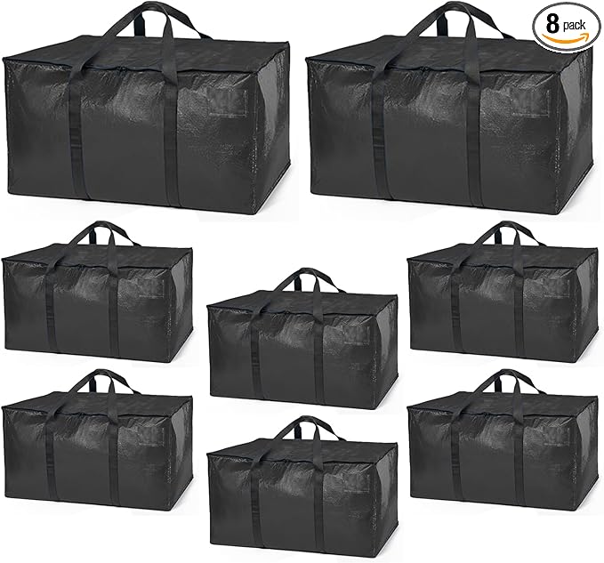 ClearSpace Heavy Duty Moving Bags or Storage Bags – Black Storage Bins by ClearSpace
