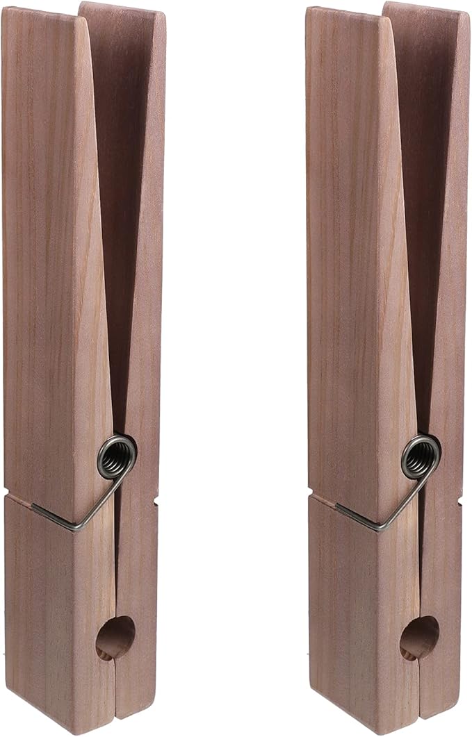 Blulu 2 Pcs 12 Inch Jumbo Wooden Clothespins Large Clothespin Towel Holder by Blulu