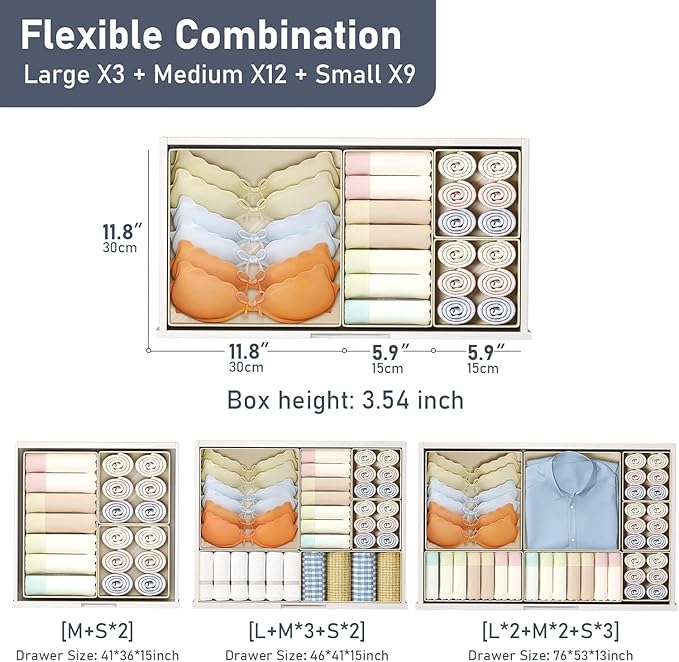 DIMJ Drawer Organizer Clothes Storage - Image 3