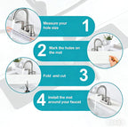 Customizable Faucet Mat for Kitchen Sink: 30"L x 5.5"W DIY Irregular Bathroom - Image 3