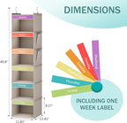 YOUDENOVA 6-Shelf Weekly Hanging Closet Organizer, Weekly Clothes Organizers - Image 3