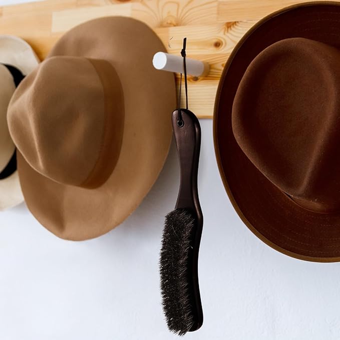 Patelai 2 Pcs Horsehair Felt Hat Brush Kit Lint Brush - Image 6
