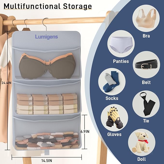 2 pack Hanging Closet Organizer - Image 5
