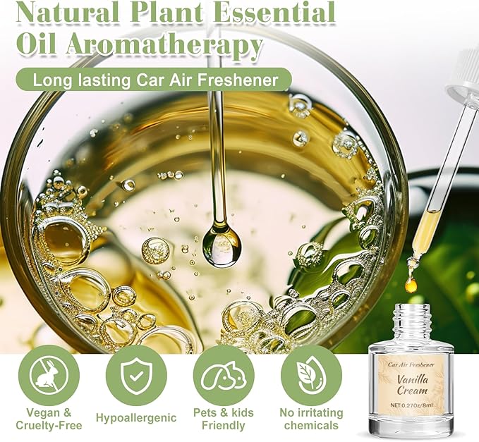 6 Pack Car Air Freshener for Women, Long Lasting Slow-Release Natural Essential - Image 8