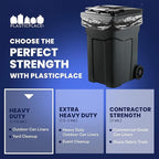 Plasticplace 64-65 Gallon Black Trash Bags, Heavy Duty Toter Can Liners - Image 5