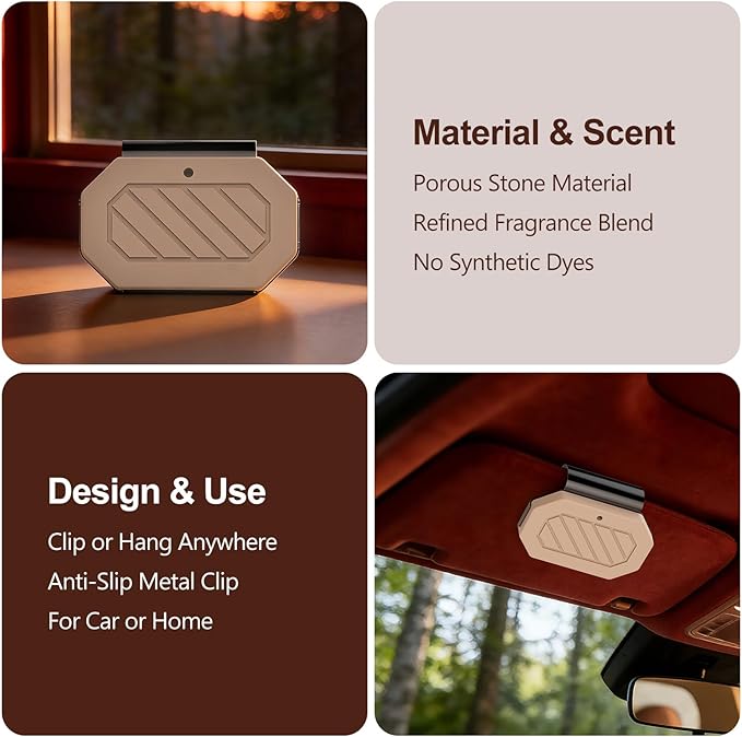 Car Air Freshener, 2-in-1 Stone Car Freshener - Image 4