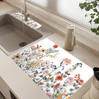 2Pcs Dish Drying Mats Faucet Mats Sets Large Size Coffee Mats Sink Faucet Mat - Image 2
