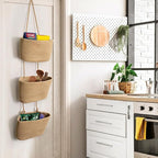 Over the Door Organizer, 3 Tier Hanging Wall Basket Storage - Image 4