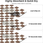 17" x 32" Checkered Dish Drying Mat - Image 5