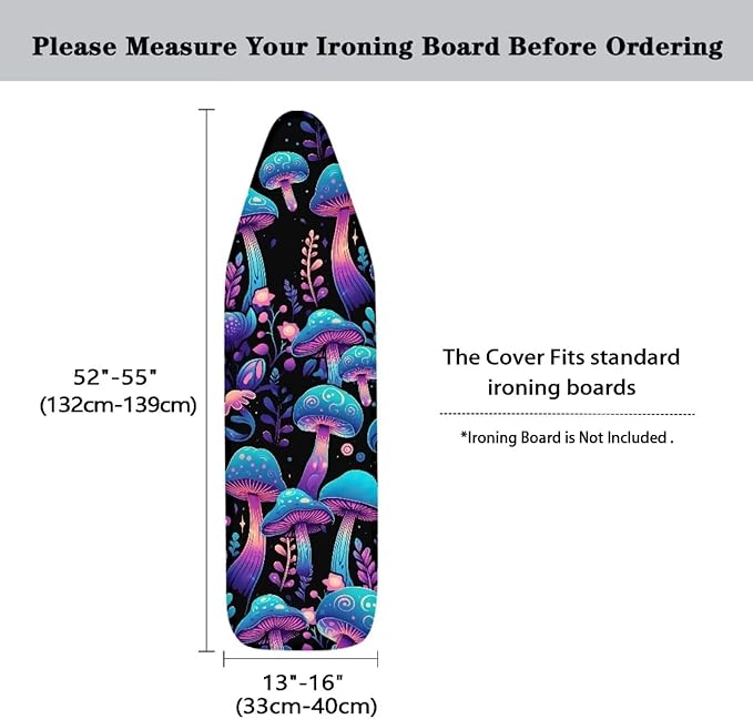 GLENLCWE Blue Mushroom Ironing Board Cover - Image 5