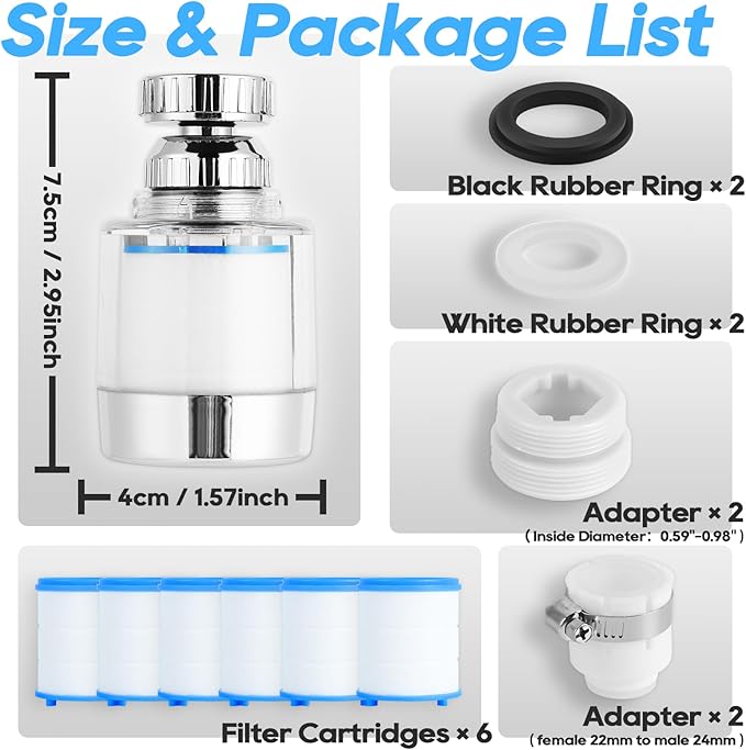 Rotating Faucet Extender Sink Aerator, Sink Filter Water Faucet, 360 ° Faucet - Image 2