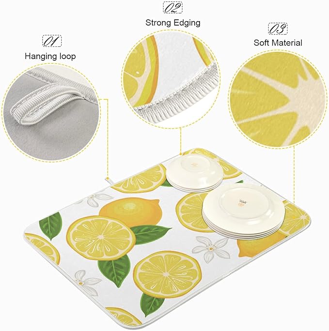 Absorbent Dish Drying Mat for Kitchen Counter - Image 4