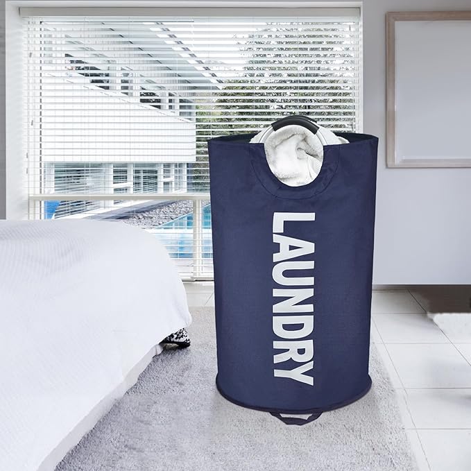 125L X-Large Laundry Basket, Freestanding Tall Clothes Hamper, Collapsible - Image 9