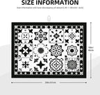Retro Black Pattern Dish Drying Mat 18x24 - Image 2