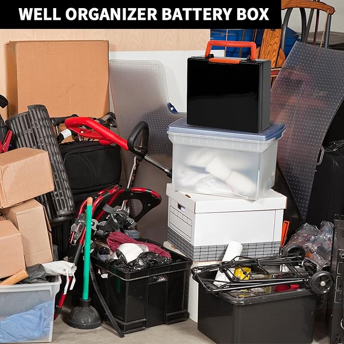 FULLCASE Battery Storage Organizer Holder Holds 72 AA AAA Batteries, Box Cases - Image 7