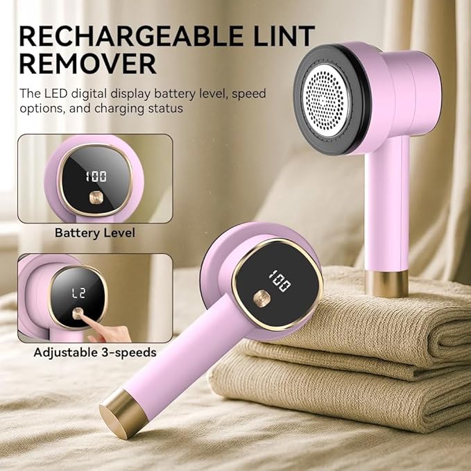 Rechargeable Fabric Shaver for Clothes: 6-Leaf Blades & 3 Speeds to Remove - Image 4