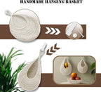 Hanging Fruit Large Basket Set of 3, Boho Wall Hanging Storage Basket - Image 7