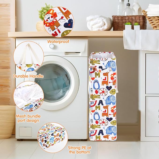 Odonata Slim Laundry Hamper Handles Collapsible Laundry Basket Thin Dirty - Image 6