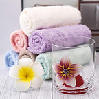 Syhood 12 Pieces Face Wash Cloth 12 x 12 in Makeup Remover Cloths Towel Coral - Image 6