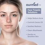 Ourmed Life Face Towels, Thicker Disposable Biodegradable Clean Face Wipes - Image 3