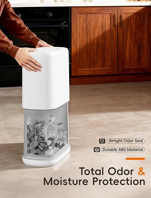 Bathroom Trash Can with Lid, Slim 2.3 Gallon Vacuum adsorption Garbage Bin - Image 4