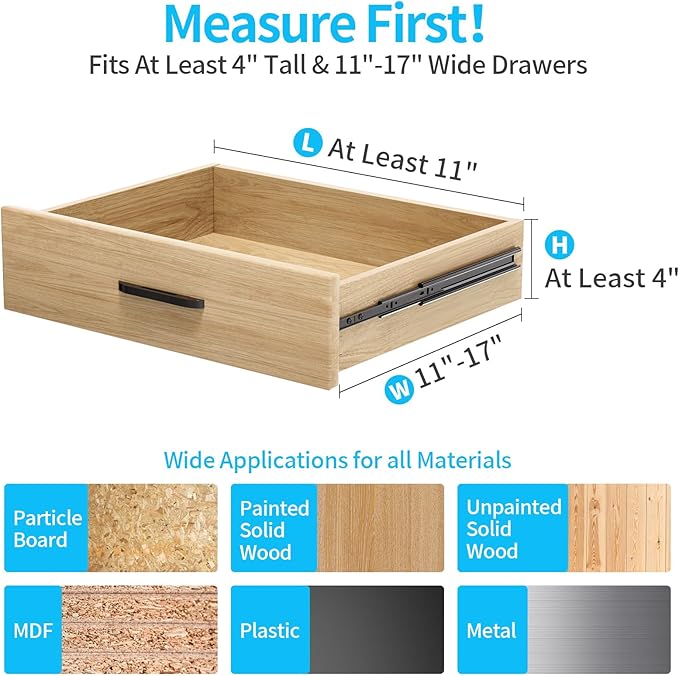 Drawer Dividers Organizer 6 Pack, Adjustable Separators 4" High Expandable from - Image 2