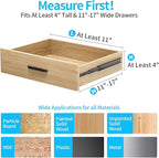 Drawer Dividers Organizer 6 Pack, Adjustable Separators 4" High Expandable from - Image 2