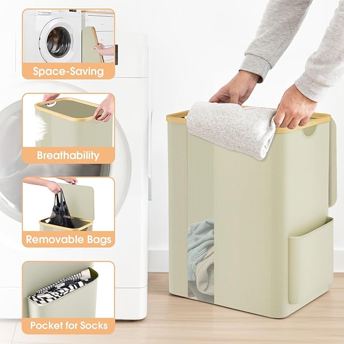 Laundry Basket Clothes Hamper - Image 4
