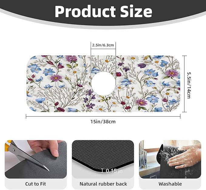 Garden Kitchen sink faucet pad, strong water absorption, anti slip, very - Image 2