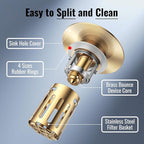Bathroom Sink Stopper-All Metal Sink Stopper-Universal Fit 99% Bathroom Stopper - Image 2