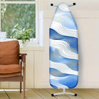 Nuxovilar Blue and White Flowing Wave Lines Ironing Board Cover, This Cover - Image 2