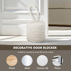 Elegant White Cotton Rope Door Stopper - Image 3