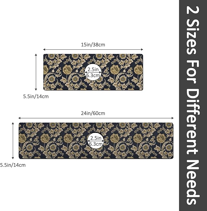 15" X 5.5" Kitchen Sink Splash Guard Faucet Mat Floral Flower Super Absorbent - Image 7