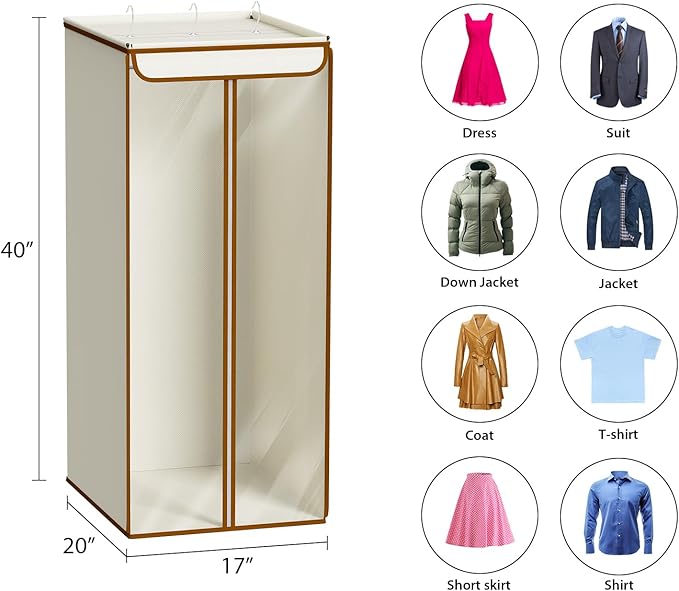 Univivi Garment Bags for Hanging Clothes, Large Clothes Storage Bags Closet - Image 5