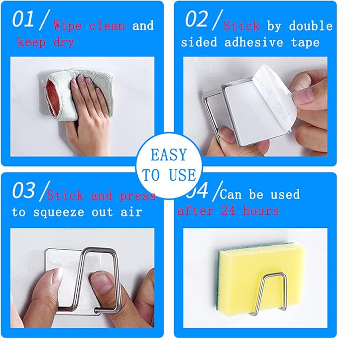 LYART 4Pcs Premium Sink Sponge Holder - Image 6