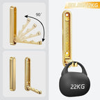 2 Pcs Folding Coat Hooks, 4.33 in Gold Extended Foldable Wall Hooks Heavy Duty - Image 3