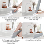 19.29 inch Kitchen Sink Splash Guard, Silicone Sink Baffle Splash Guard - Image 6